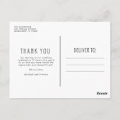 Carte de remerciement de mariage photo Love and Th (Dos)