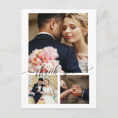 Carte de remerciement de mariage photo Minimalist (Devant)