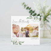 Carte de remerciement de mariage photo minimaliste (Debout devant)