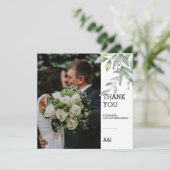 Carte de remerciement de mariage photo plat Eucaly (Debout devant)