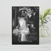 Carte de remerciement de mariage photo simple et c (Debout devant)