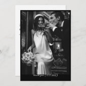 Carte de remerciement de mariage photo simple et c (Devant / Derrière)