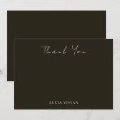 Carte de remerciement de mariage photo Typographie (Devant / Derrière)