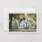 Carte de remerciement de mariage photo Vert Sauge  (Dos)