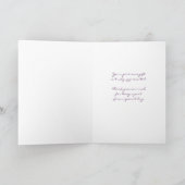 Carte de remerciement de mariage photo violet et b (Intérieur)