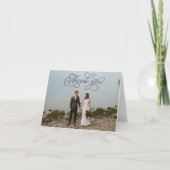 Carte de remerciement de mariage pliée (Devant)