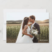 Carte de remerciement de mariage pour amoureux de  (Dos)