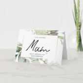 Carte de remerciement de mariage pour ma mère de l (Devant)