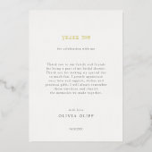 Carte de remerciement de mariage Prairies en fleur (Verso)