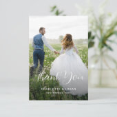 Carte de remerciement de mariage recto-verso avec  (Debout devant)