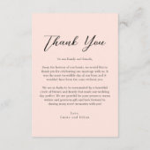 Carte de remerciement de mariage recto-verso avec  (Dos)