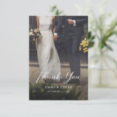 Carte de remerciement de mariage recto-verso avec  (Debout devant)