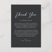 Carte de remerciement de mariage recto-verso avec  (Dos)