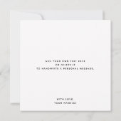 Carte de remerciement de mariage rose Blush Script (Dos)