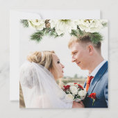 Carte de remerciement de mariage Rose d'hiver Pin  (Dos)