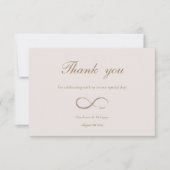 Carte de remerciement de mariage Rose Gold Infinit (Devant)