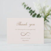 Carte de remerciement de mariage Rose Gold Infinit (Debout devant)