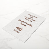 Carte de remerciement de mariage rose gold pour an (Rotation)