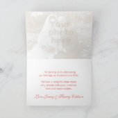 Carte de remerciement de mariage rose rouge Crocus (Intérieur)