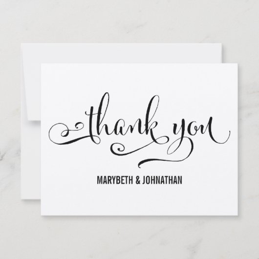 Carte de remerciement de mariage Rustic Modern We  (Devant)