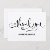 Carte de remerciement de mariage Rustic Modern We  (Devant / Derrière)