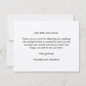 Carte de remerciement de mariage Rustic Modern We  (Dos)