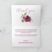 Carte de remerciement de mariage rustique aux pivo (Intérieur)