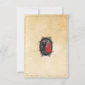 Carte de remerciement de mariage rustique Hallowee (Dos)