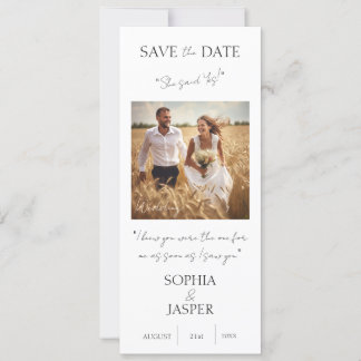 Carte de Remerciement de Mariage "Sauvez la Date"
