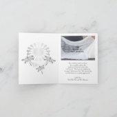 Carte de remerciement de mariage Silver Dragonflie (Intérieur)