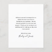 Carte de remerciement de mariage simple élégante a (Dos)