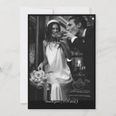 Carte de remerciement de mariage simple et chic av (Devant)