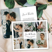 Carte de remerciement de mariage simple et économi