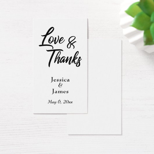 Carte de remerciement de mariage Simple Script Typ (Bureau)