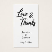 Carte de remerciement de mariage Simple Script Typ (Devant)