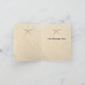 Carte de remerciement de mariage Starfish Beach (Intérieur)