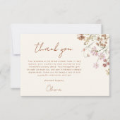 Carte de remerciement de mariage Terracotta Fleur  (Devant)