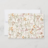 Carte de remerciement de mariage Terracotta Fleur  (Dos)