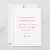 Carte de remerciement de mariage tropical fruit (Dos)