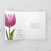 Carte de remerciement de mariage Tulipe rose (Intérieur)