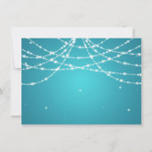 Carte de remerciement de mariage turquoise à cordo (Dos)