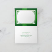Carte de remerciement de mariage verte et blanche (Intérieur)