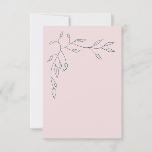 Carte de remerciement de mariage vierge Feuilles R (Devant)