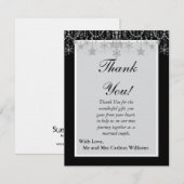 Carte de remerciement de mariage Winter Diamond We (Devant / Derrière)