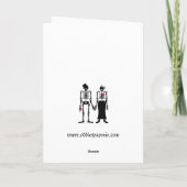 Carte de remerciement de mariés squelettes gothiqu (Dos)