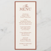 Carte de remerciement de menu de mariage minimalis (Dos)