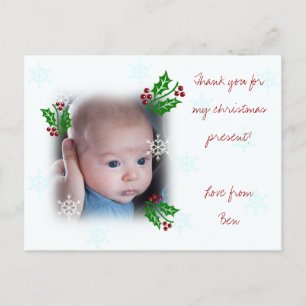 Carte de remerciement de Noël