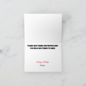 Carte de remerciement de Noël des SMU (Intérieur)