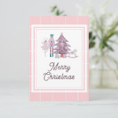 Carte de remerciement de Noël photo Casse-Noisette (Debout devant)