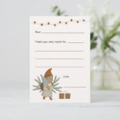 Carte de remerciement de Noël pour fille, à rempli (Debout devant)